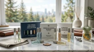 Refreshing citrus and aquatic cologne samples inspired by the crisp waters of the Great Lakes.