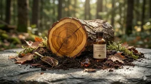 Lifestyle shot of a vintage "May 2-4" cooler filled with drinks and candles on a cottage dock during a holiday weekend.