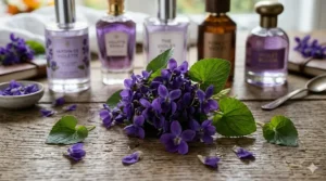 Fresh violet flower petals representing core fragrance notes.