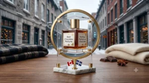 A Canadian shopping guide icon highlighting the best chocolate perfume and top-tier gourmand fragrances available across Canada.