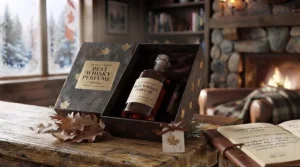 A premium gift box presentation of the rum scented best whisky perfume, ideal for holiday shopping and special occasions in Canada.