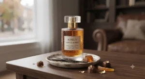 Gourmand vanilla amber perfume for women, highlighting rich fragrance notes enjoyed in the Canadian market.