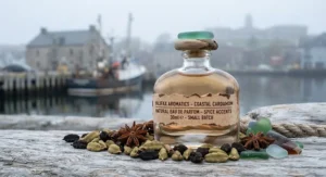 An artisanal bottle of natural and affordable cardamom scented perfume with spice accents in Halifax.