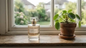 A serene apartment in Toronto featuring frankincense cologne for meditation during a quiet morning ritual.